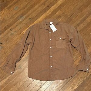 New with tags! Brown Corduroy Shirt